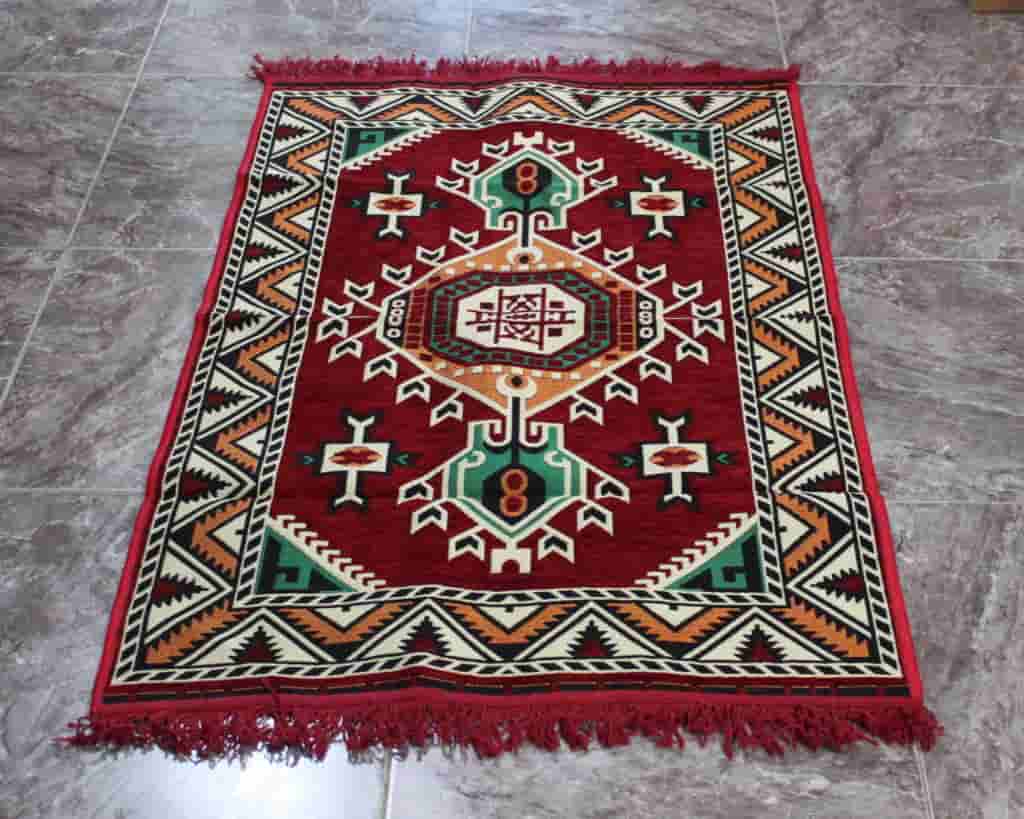 تصویر 4 از فروش گلیم قرمز سنتی + قیمت خرید به صرفه